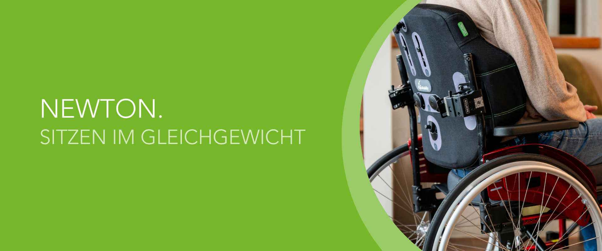 Banner newton curve DE groen