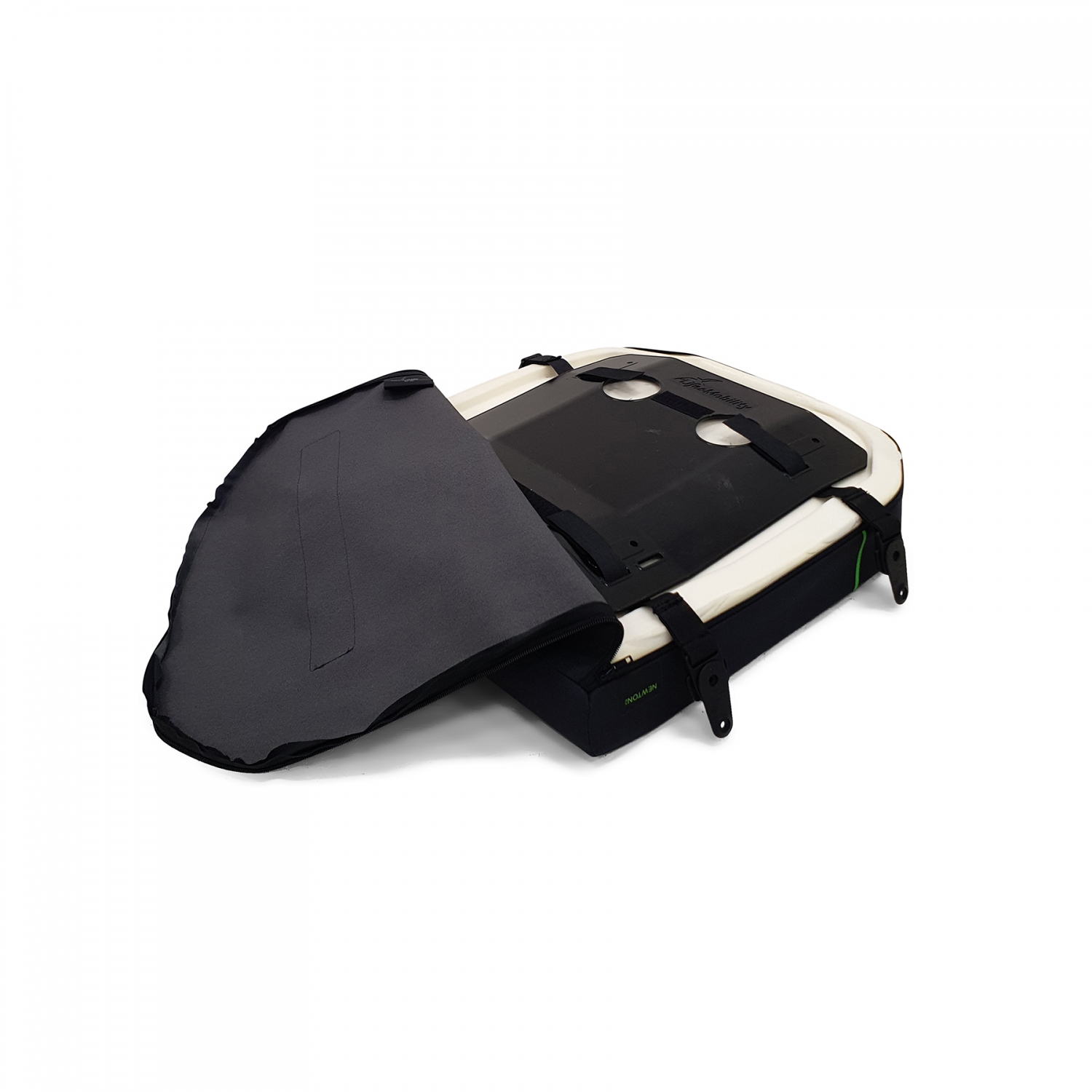 Newton FLX contour seat cushion with stabilizer plate and frame mounting kit